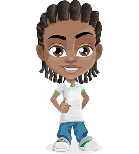 cartoon braid hair|black boy with braids cartoon.